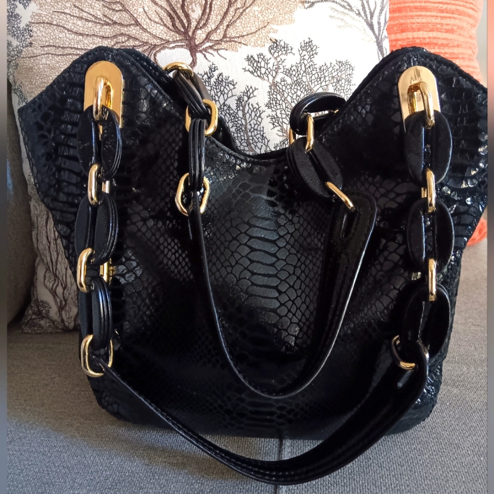MK Michael Kors Snake Print Shoulder Bag